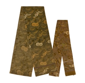 Two Japanese Silk Obi Scarves