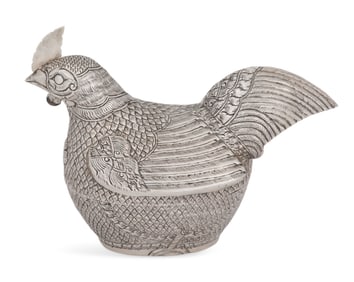 Cambodian Silver Betel Box