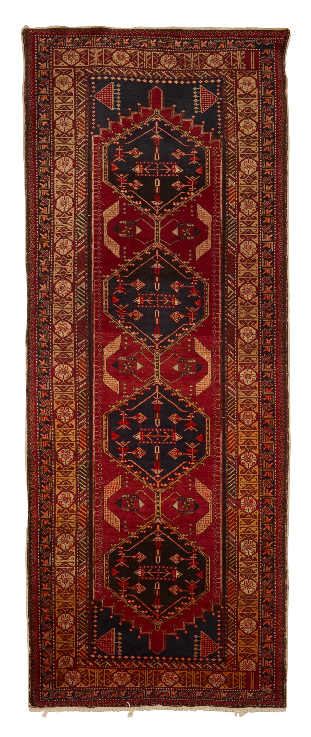 Persian Shiraz Runner: Persian Shiraz Runner4' 4" x 11' 7" Provenance: Kevin Stone Antiques, The Collection of Kevin Stone & Mark Diamond.