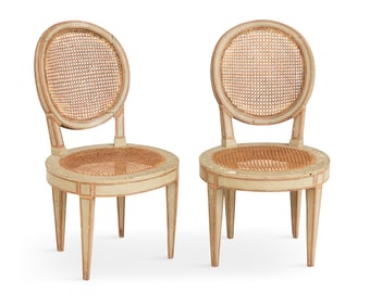 Pair of Italian Provincial Painted Chairs