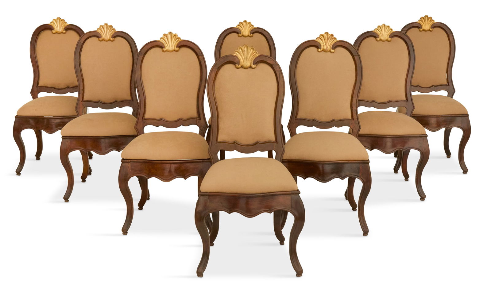 Suite of Eight Portuguese Walnut Dining Chairs (1 of 3)