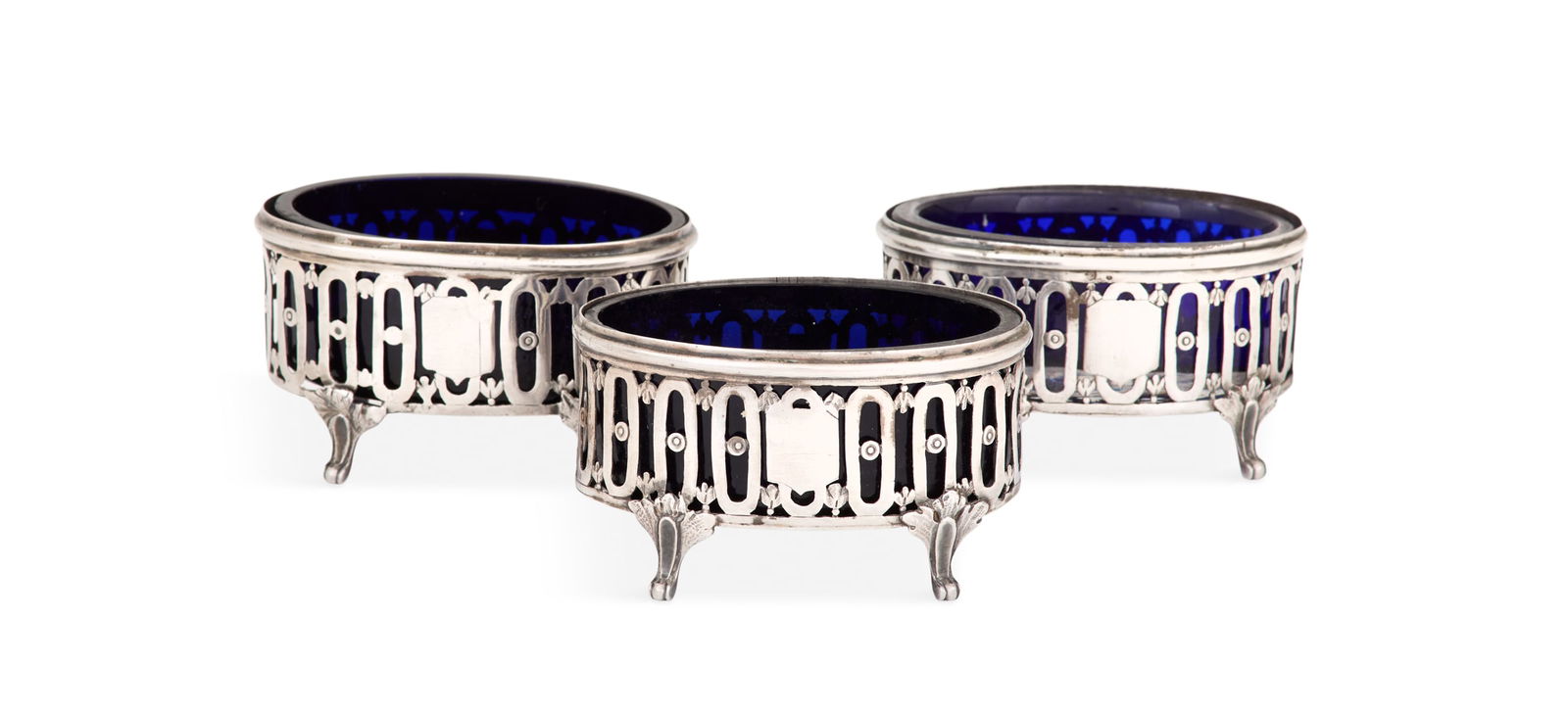 Three Louis XVI Silver Salt Cellars (1 of 5)