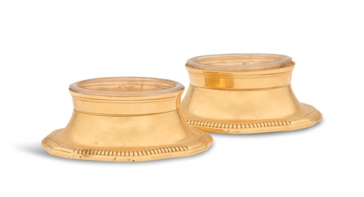 Pair of French Gilt-Metal Trencher Salts