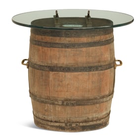 French Oak-Stave Wine Tasting Table