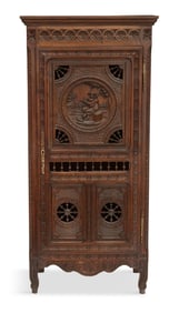 French Breton-Style Elmwood Bonnetiere