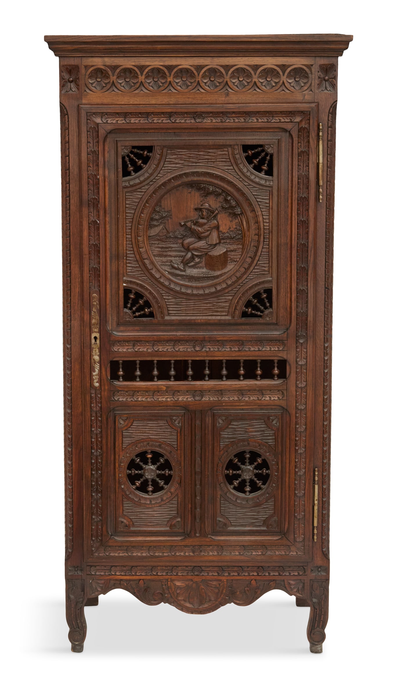 French Breton-Style Elmwood Bonnetiere (1 of 3)