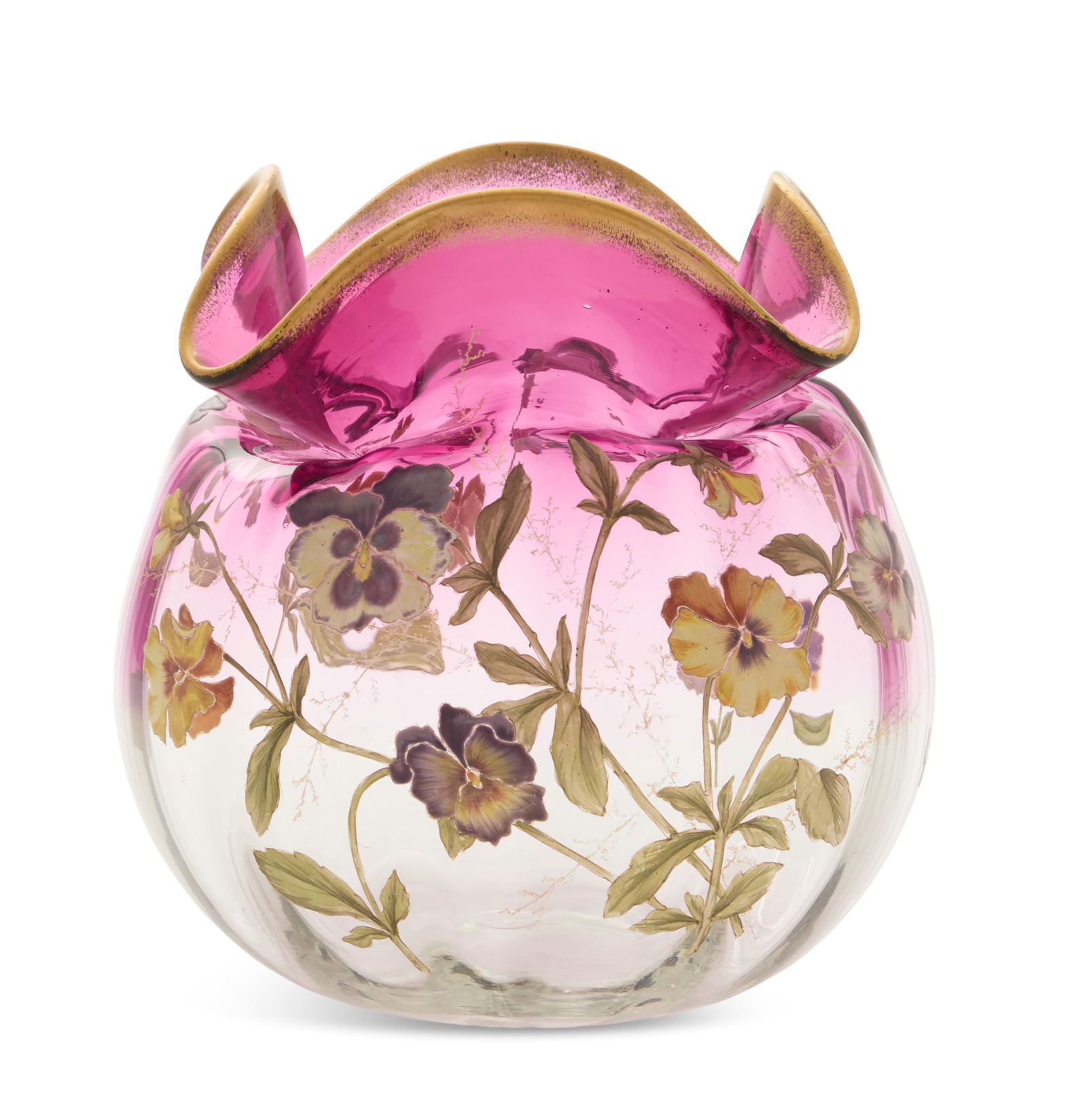 Large French Mont Joye Art Glass Bowl (1 of 2)