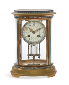 French Champleve Crystal Regulator