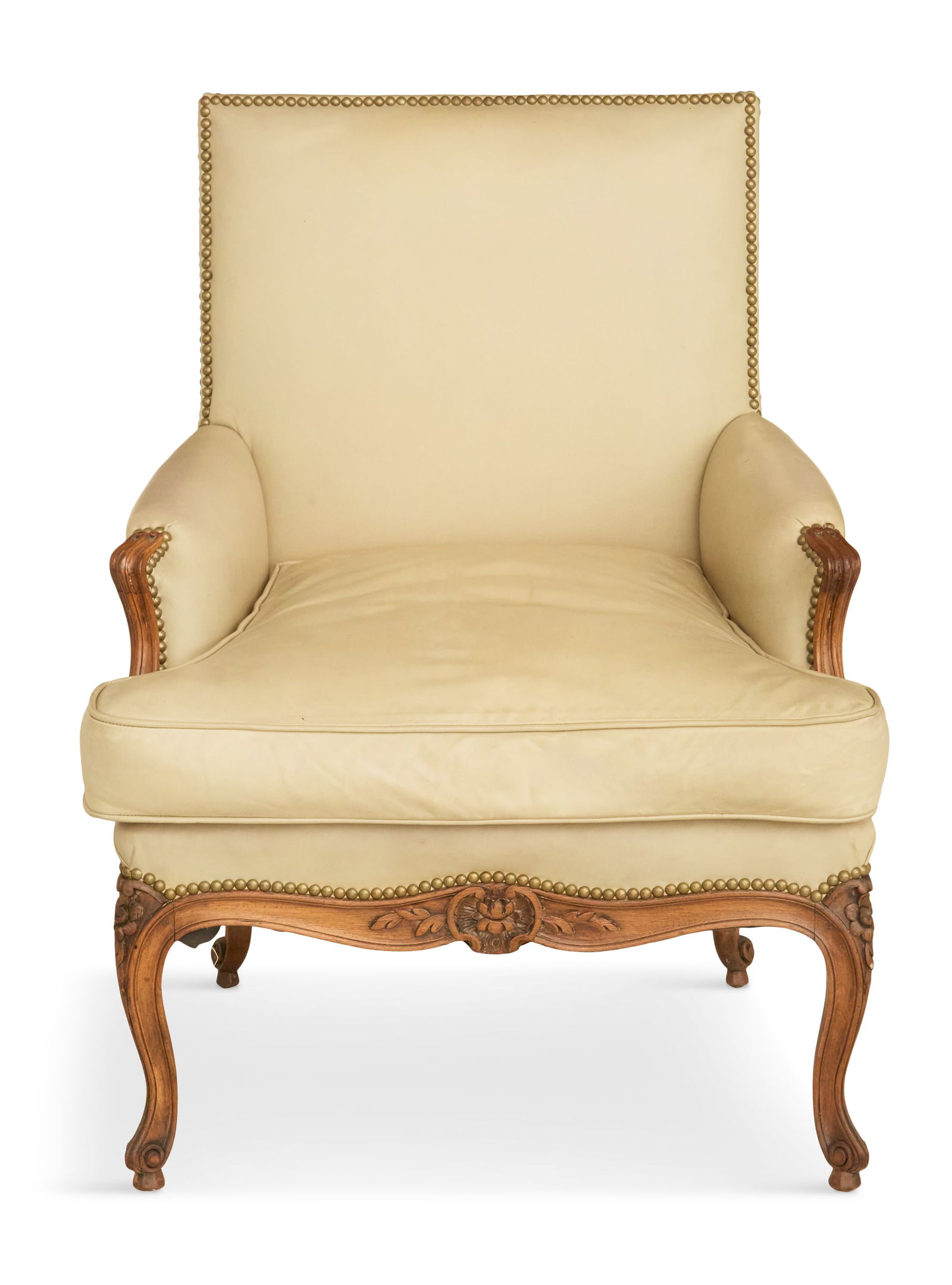 Louis XV-Style Mahogany Bergere (1 of 3)
