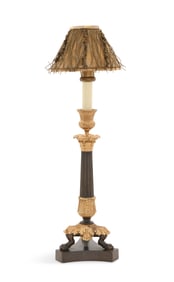 Restauration Bronze Dore et Patine Candlestick