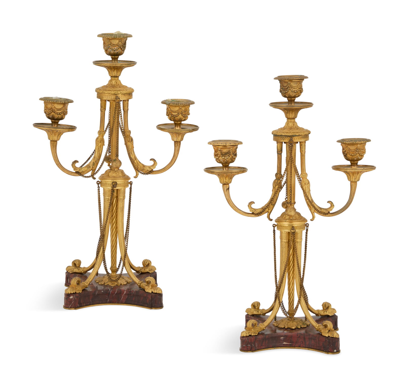 Napoleon III Gilt-Bronze and Marble Candelabra (1 of 2)