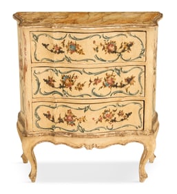 Venetian Polychrome and Faux Marbre Commode