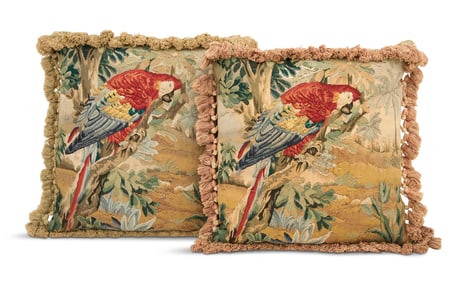 Pair of Custom Aubusson Pillows
