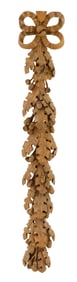 Carved Oak Swag of Leaves and Acorns