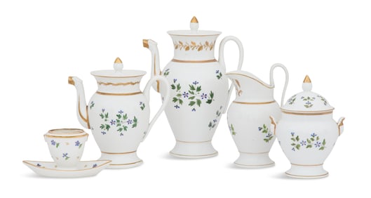 Five-Piece Collection of Paris Porcelain