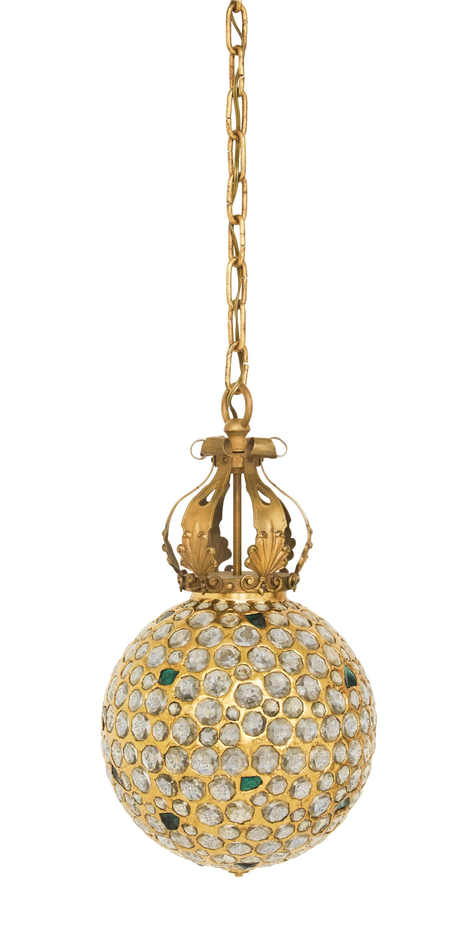 American Bronze and Glass Pendant Light (1 of 1)