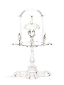 American Silverplate Spoon Holder with Bell