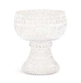 American Brilliant Period Cut-Glass Punch Bowl