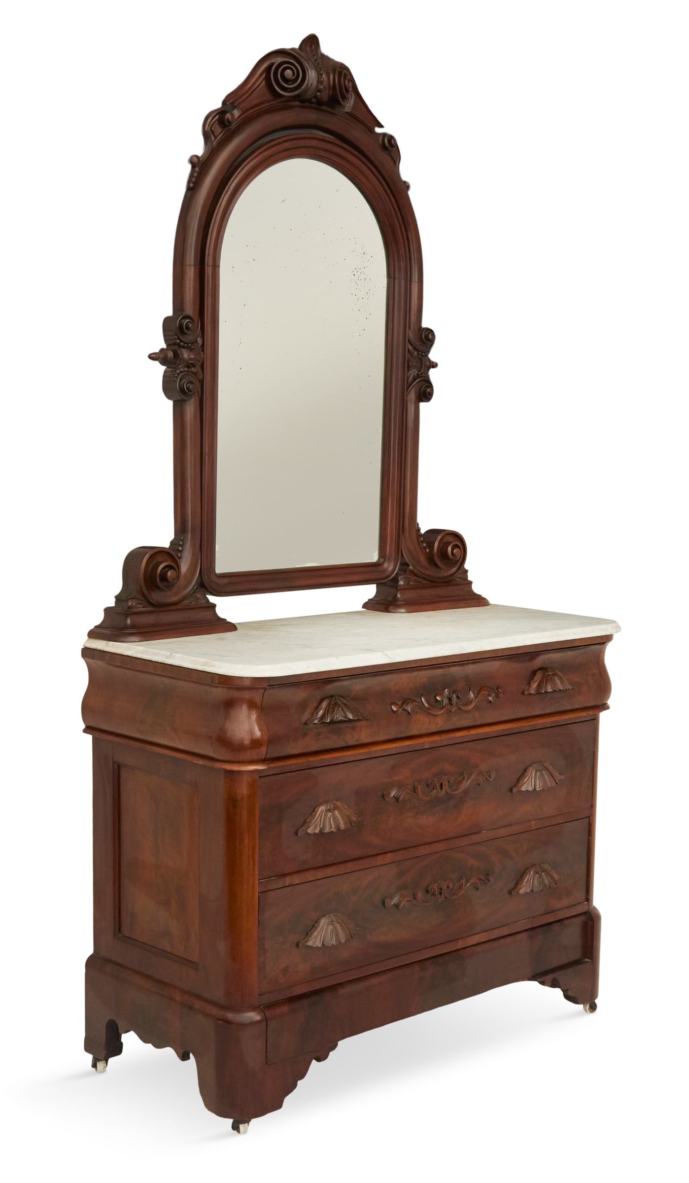 Three-Piece American Rococo Revival Bed Set - 3