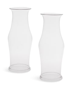 Pair of Blown-Glass Hurricane Shades