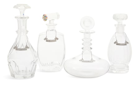 Collection of Four Crystal Decanters