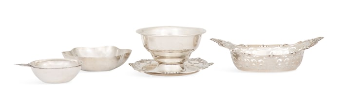 Four Pieces of American and Mexican Hollowware