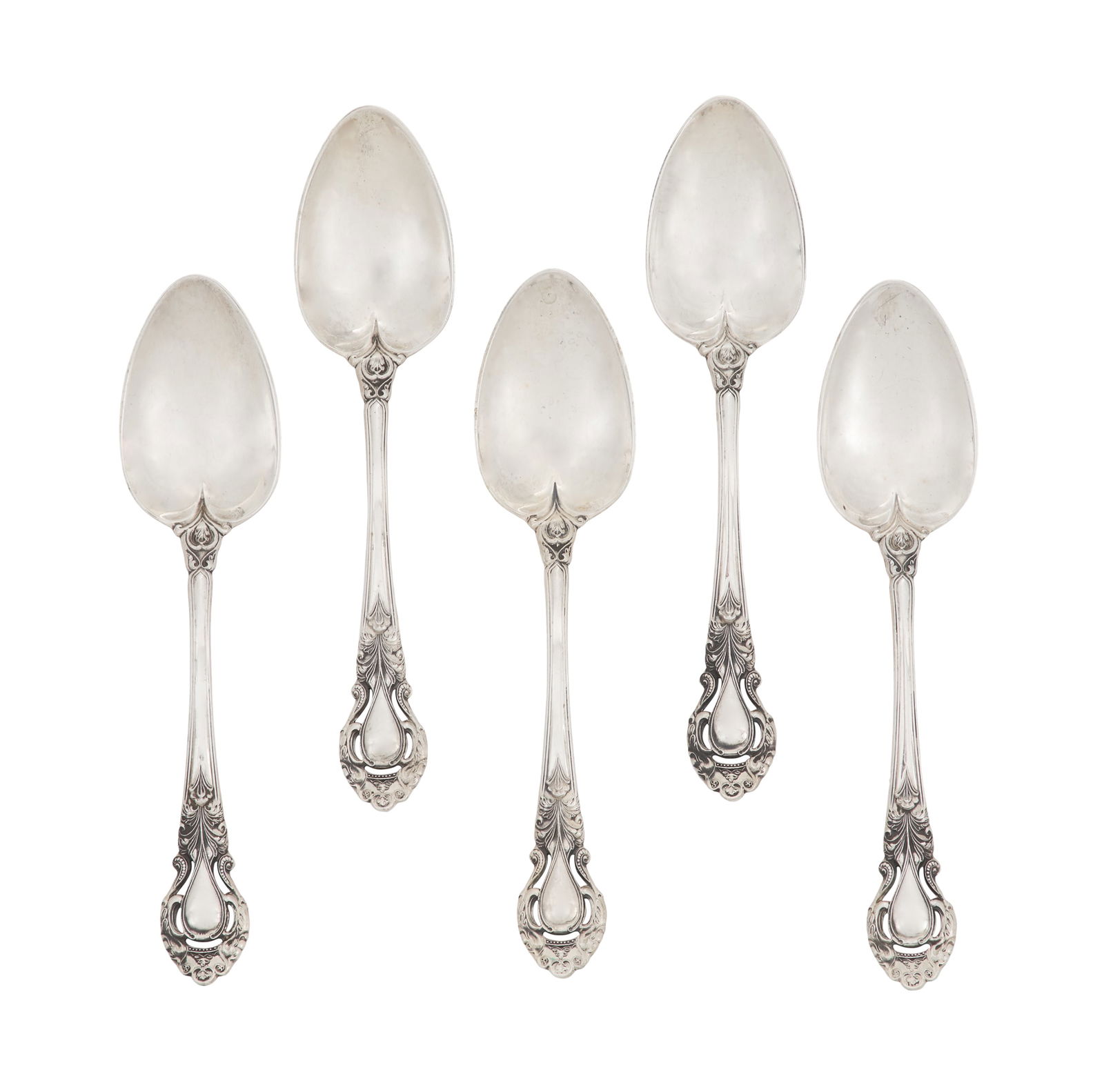 Five Stieff "Royal Dynasty" Silver Dessert Forks (1 of 3)