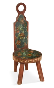 Hand-Painted "Alice in Wonderland" Child's Chair