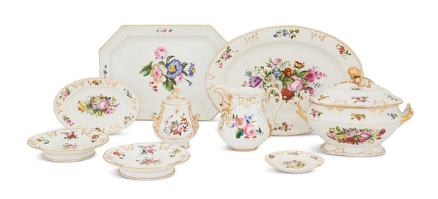Collection of French Porcelain Dinnerware