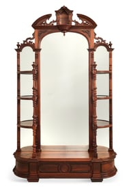 American Rococo Revival Rosewood Etagere