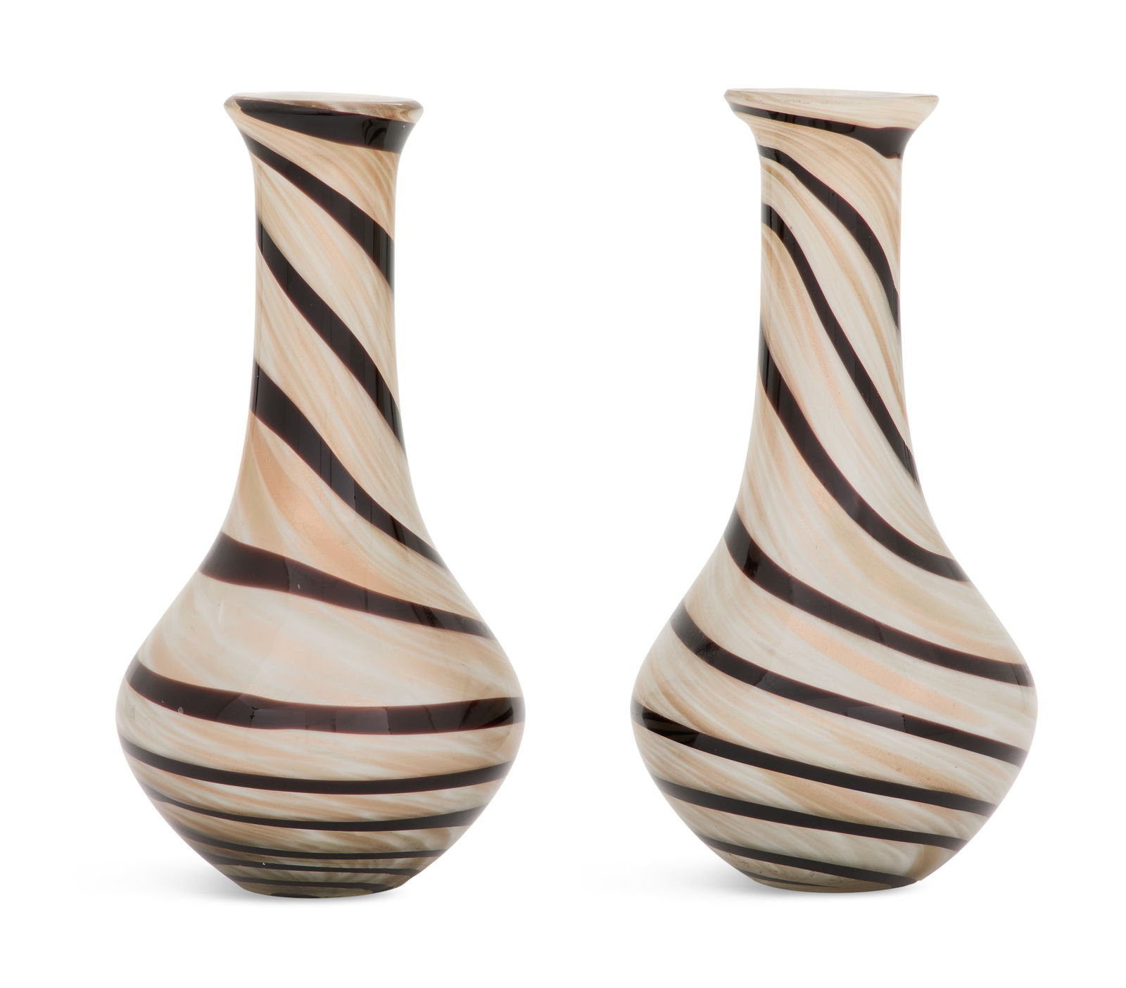 Pair of Mid-Century Modern Murano Glass Vases (1 of 3)