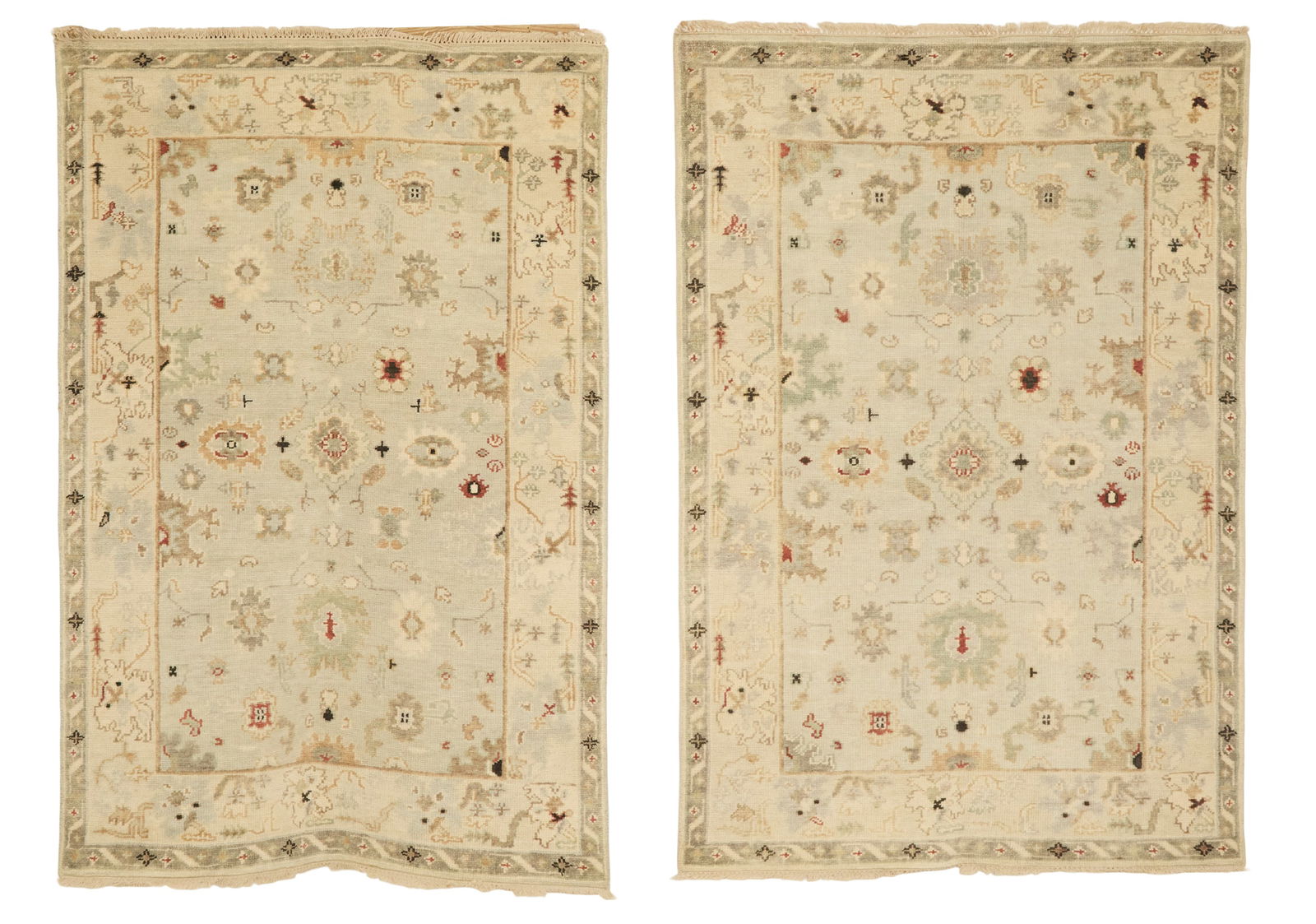 Pair of Turkish Angora Oushak Carpets (1 of 1)