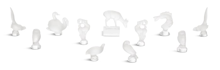 Collection of Eleven Lalique Crystal Animals