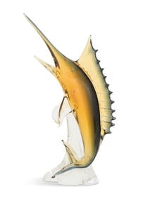 Italian Murano Glass Sculpture of a Swordfish