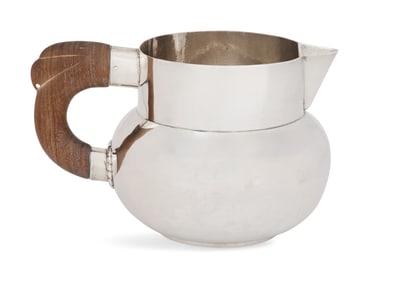 Mexican Silver and Granadillo Water Pitcher