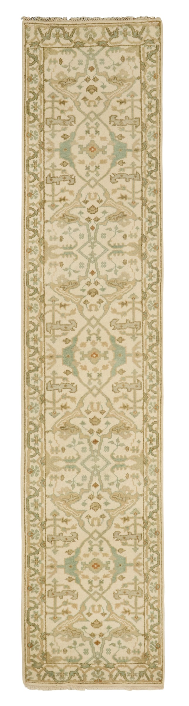 Turkish Angora Oushak Runner: Turkish Angora Oushak Runner 2' 7" x 11' 10"