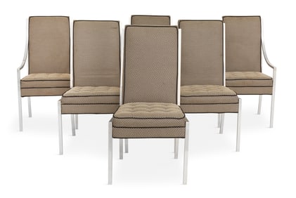 Six Contemporary Aluminum Framed Chairs