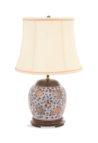 Japanese Imari Porcelain Ginger Jar Lamp