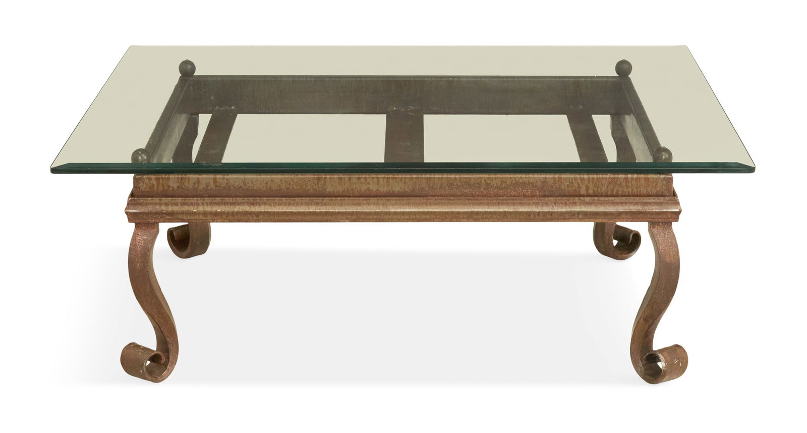 Oxidized Cast-Iron and Plate-Glass Coffee Table (1 of 3)