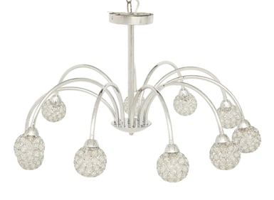 Chrome and Glass Chandelier