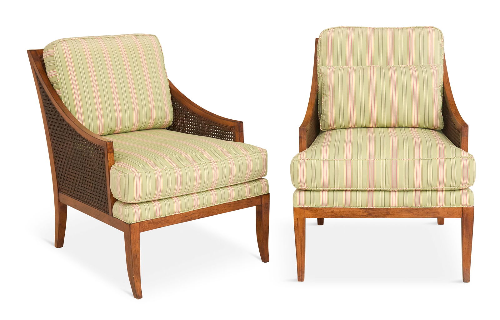 Pair of Fruitwood and Caned Bergeres (1 of 2)