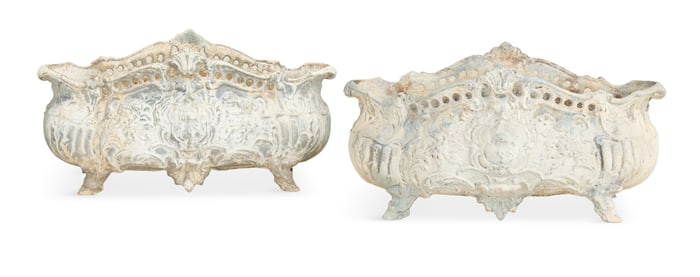 Pair of French Cast-Iron Planters