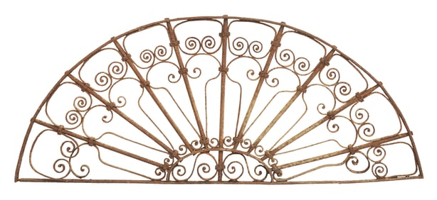 French Iron Fan-Form Window Guard