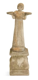 Cast-Stone "Bird Girl" Garden Figure