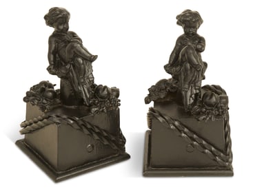 Pair of Cast-Iron Garden Figures