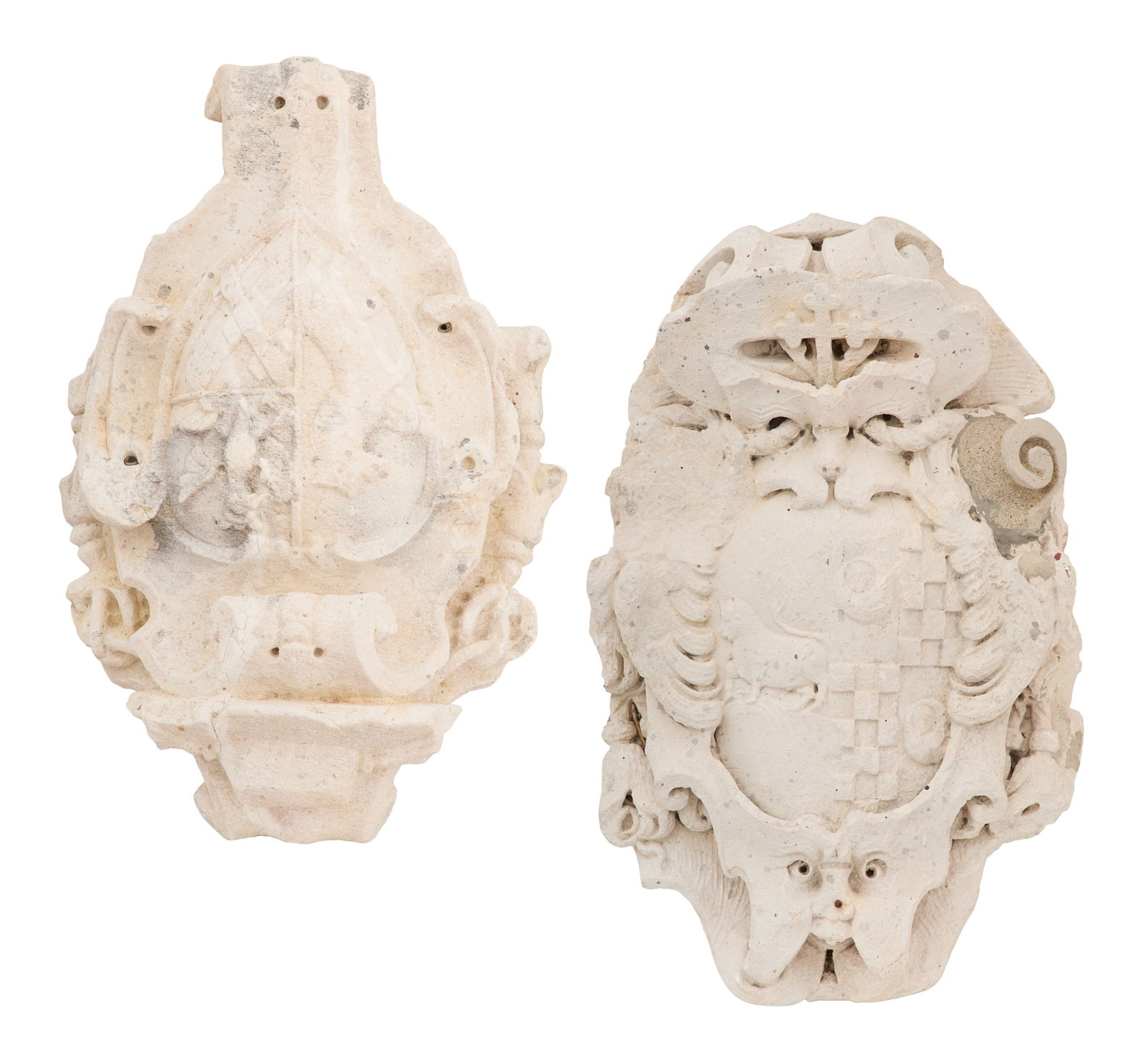 Pair of Cast-Stone Architectural Fragments (1 of 7)