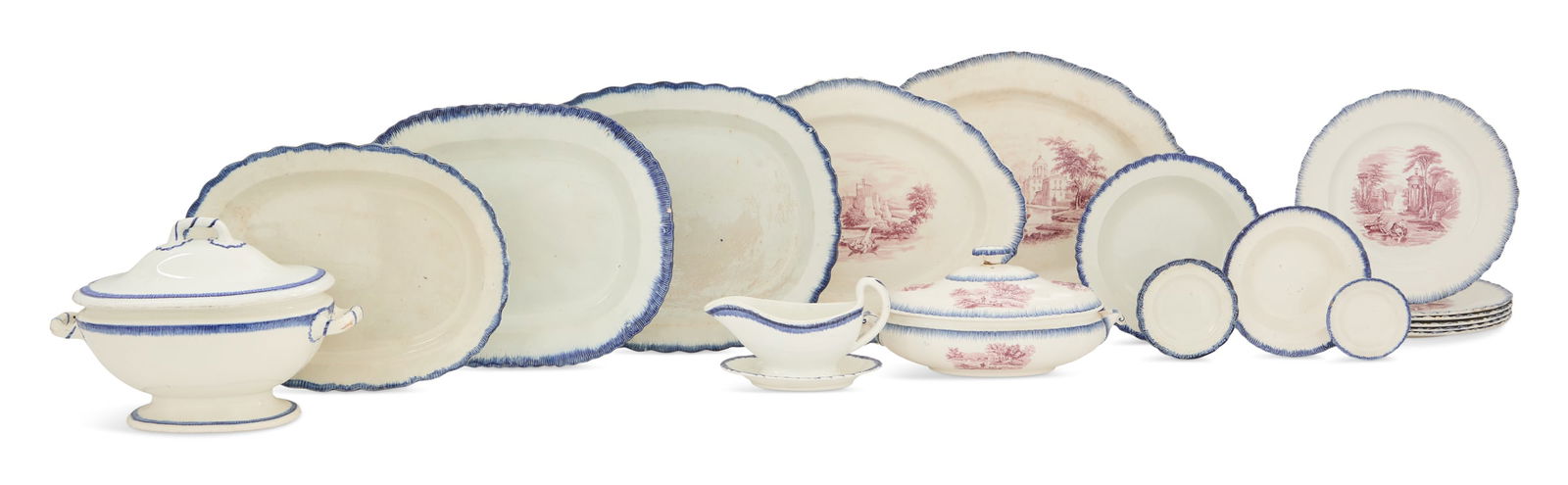 Eighteen Pieces of English Pottery (1 of 2)