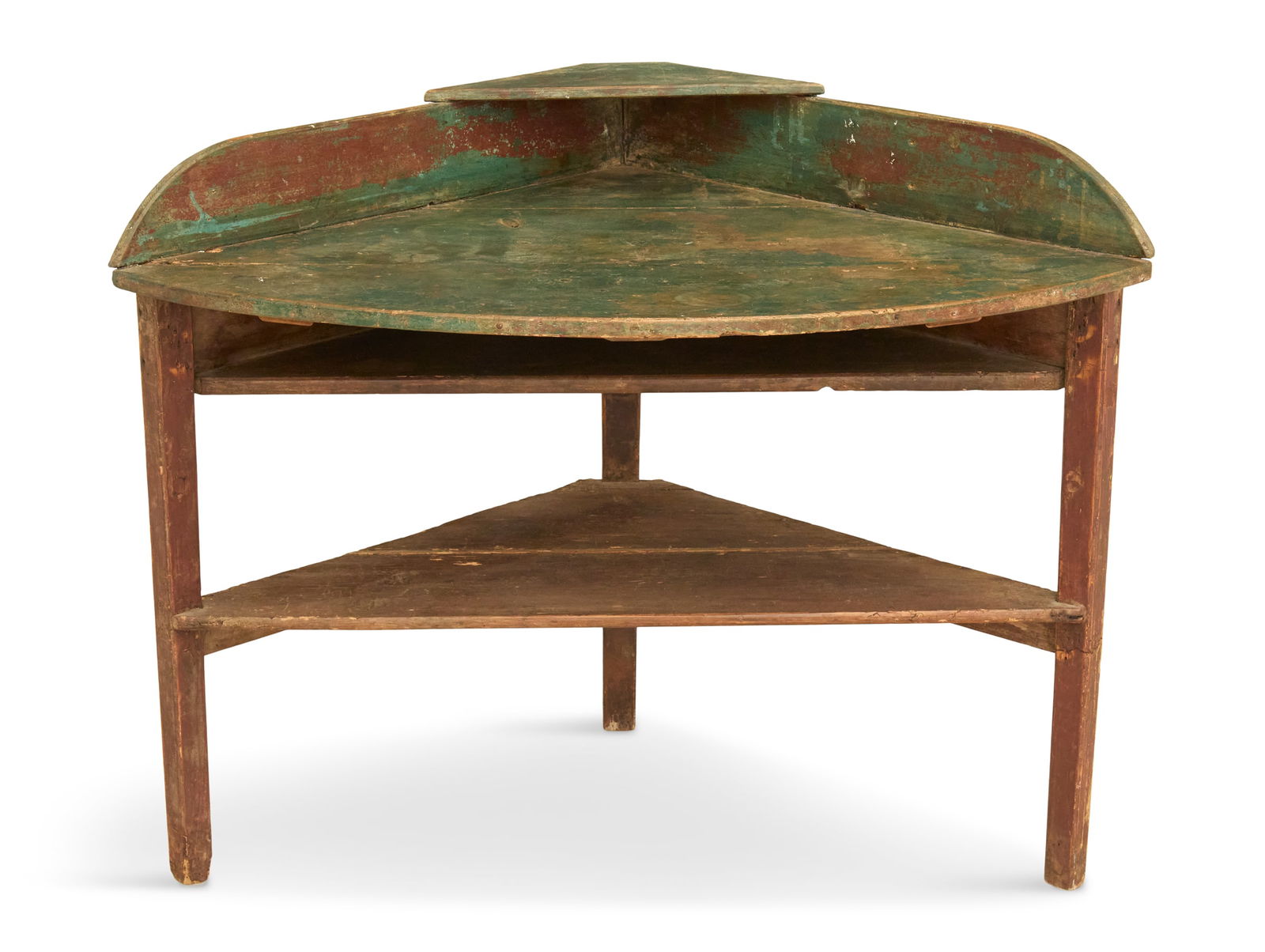 American Painted White Pine Corner Table (1 of 2)