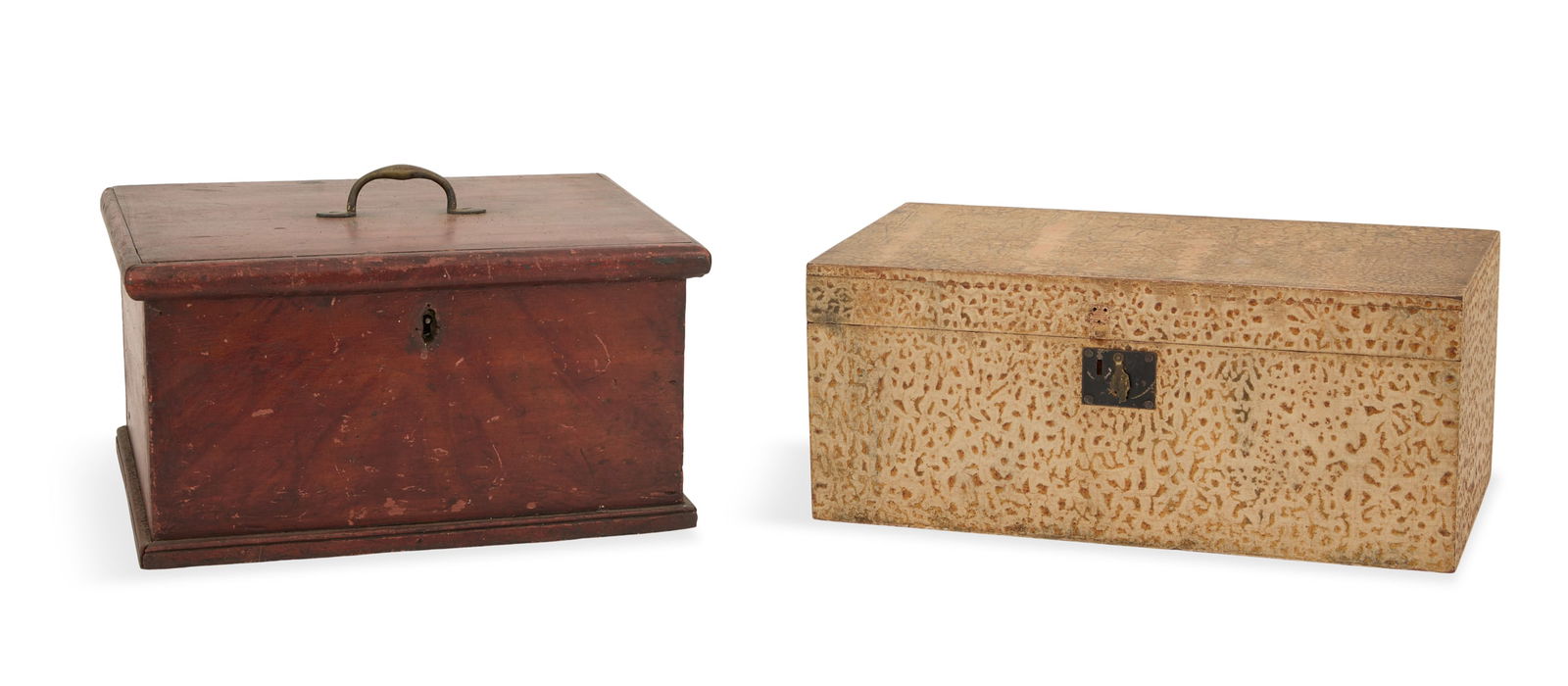 Two New England Painted Document Boxes (1 of 4)