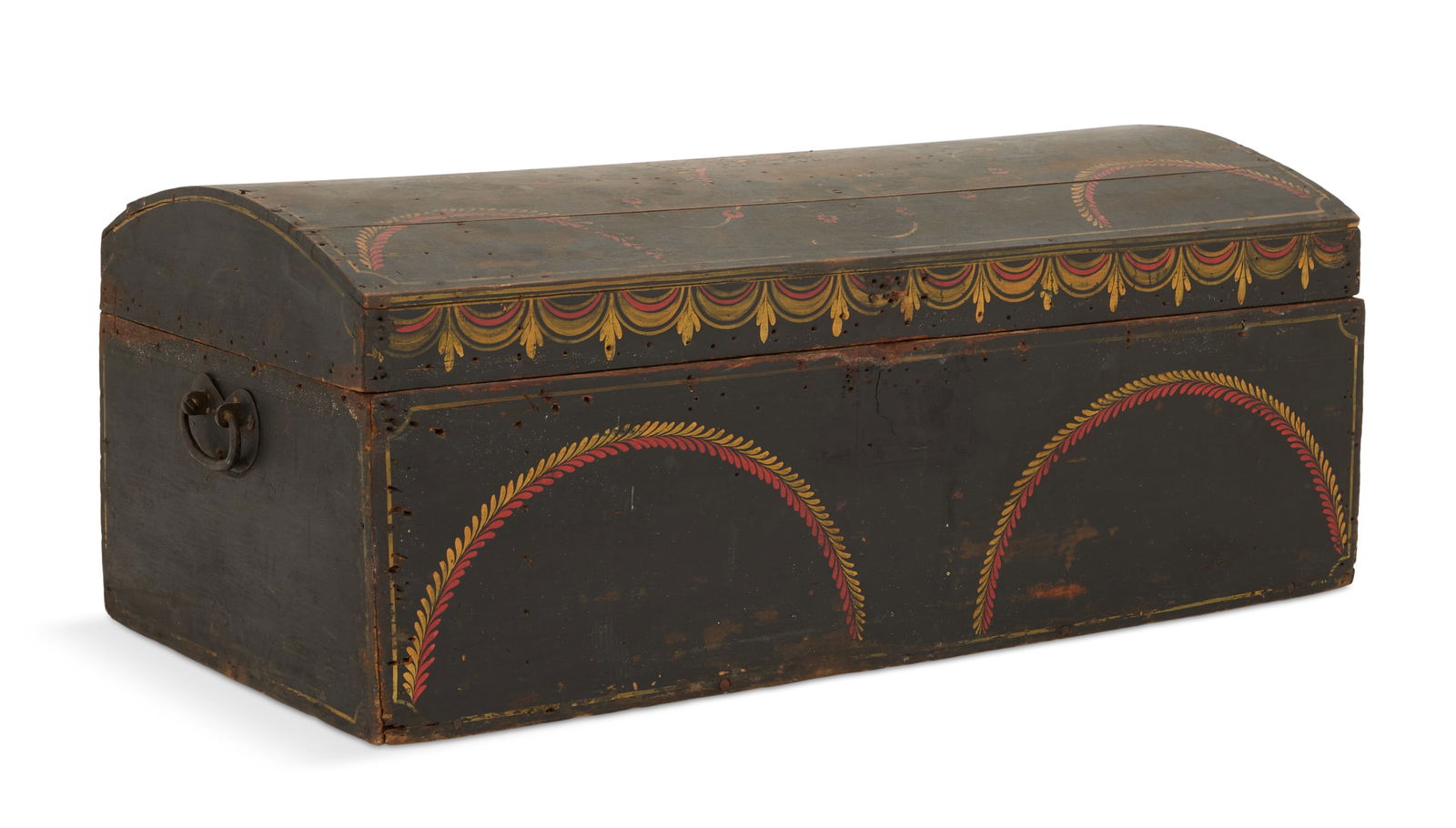 Early New England Painted Dome-Top Chest (1 of 6)